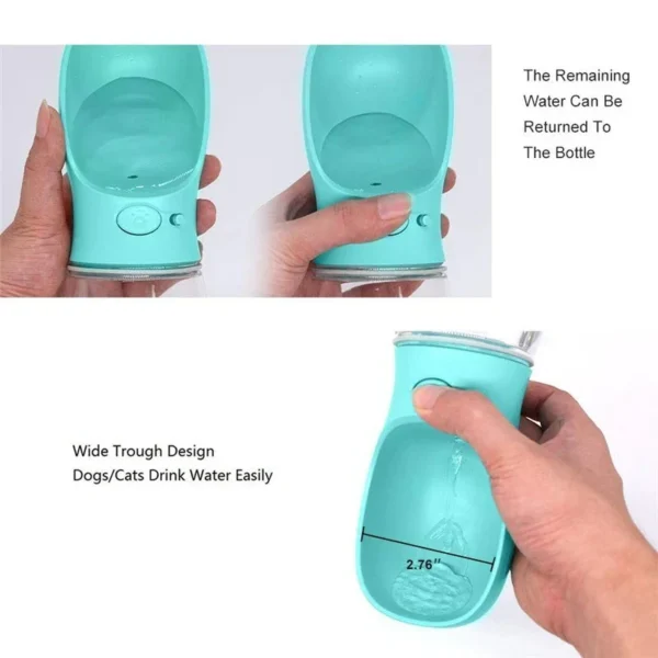 PawsHydrate-10: 350-550ML Portable Pet Water Bottle + Dog Cat Drinking Bowl - Image 3