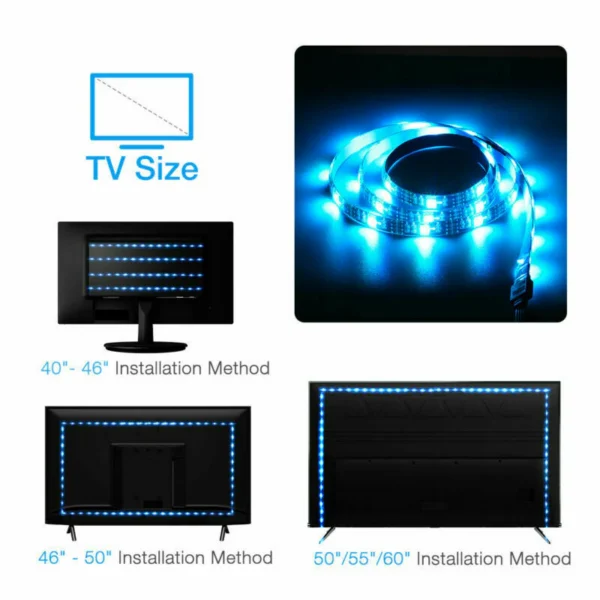 RGB LED Strip | 4x50CM USB 5V - Image 3
