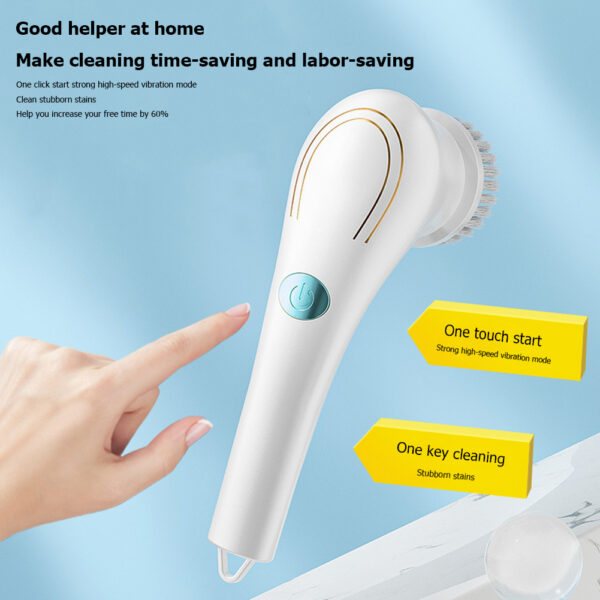 CleanProX-5: Multifunctional Electric Handheld Kitchen Household Dishwashing Brush + Drill Brush Set - Image 4