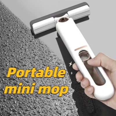 SqueezyCleanX-10: New Portable Self-NSqueeze Mini Mop + Lazy Hand Wash-Free Cleaning Tools