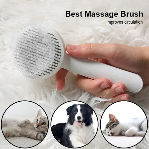 FurBusterX-10: Cat Grooming Brush + Self Cleaning Slicker Brush for Dogs - Image 8