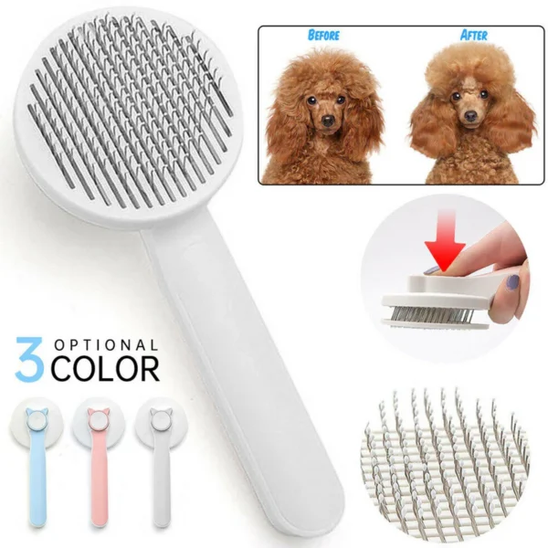 FurBusterX-10: Cat Grooming Brush + Self Cleaning Slicker Brush for Dogs - Image 5
