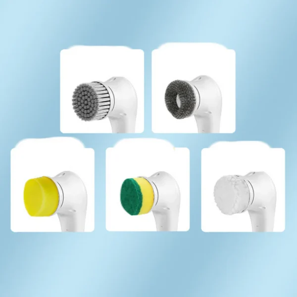 CleanProX-5: Multifunctional Electric Handheld Kitchen Household Dishwashing Brush + Drill Brush Set - Image 2